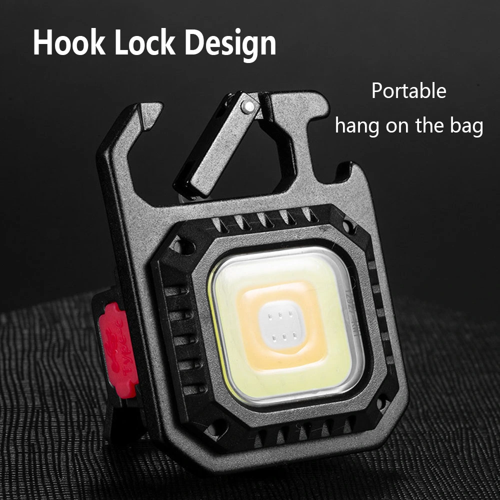 Amazon Hot Sale Pocket Camping Mini Work Inspection Lamp Key Chain Flashlight COB LED Keychain Light