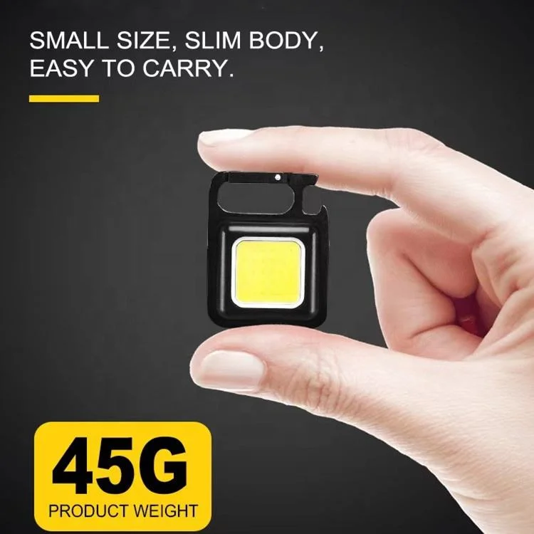 500 Lumen Mini Rechargeable Portable Waterproof Pocket COB Keychain Light