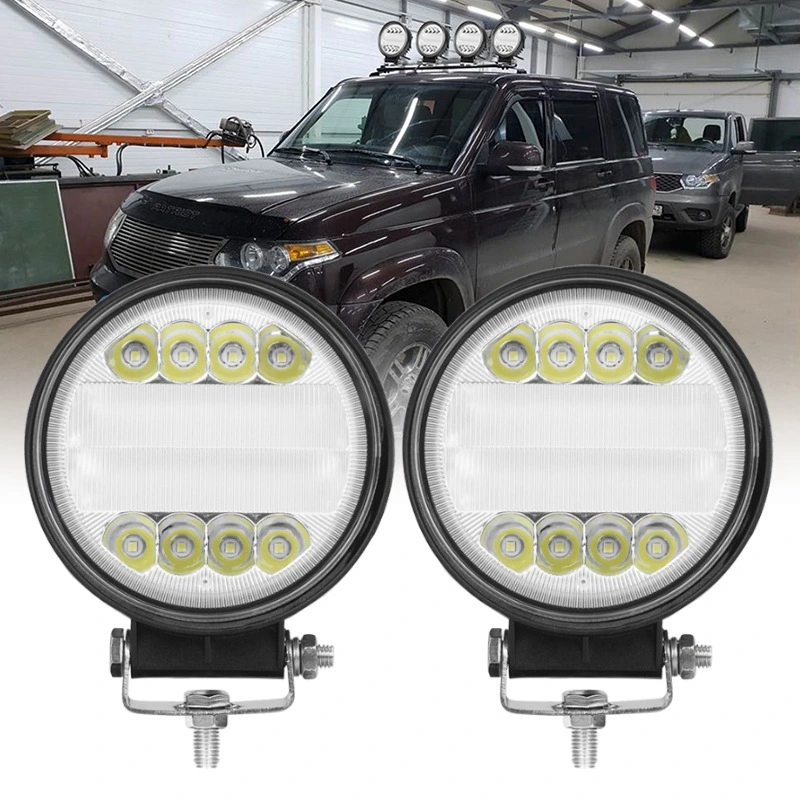 Car 12V - 30V 4.5 Inch 24W Round off Road Vehicle LED Driving Work Light Lamp for Tractor Truck