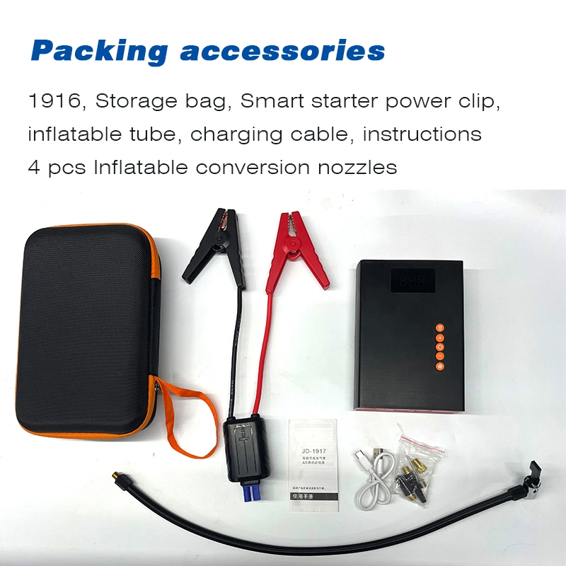 Good Quality 4 in 1 Multifunction Smart Vehicle Jump Starter Tire Inflator