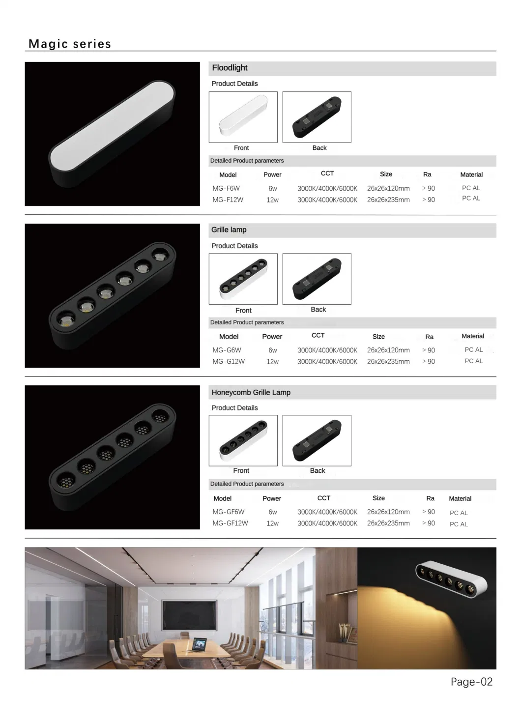 10W 20W 30W Ultra Slim Pocket LED COB Work Light Linear Magnetic Rail COB LED Track Light