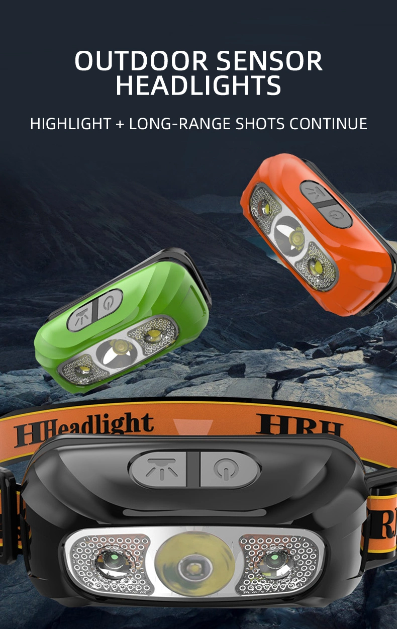 Warsun Outdoor Inspection Repairing LED Head Torch Lamp Adjustble Emergency Portable Head Light