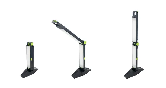 2025 Hot Selling LED Work Light Rechargeable with Foldeable Panels and Hook with Stand Base 