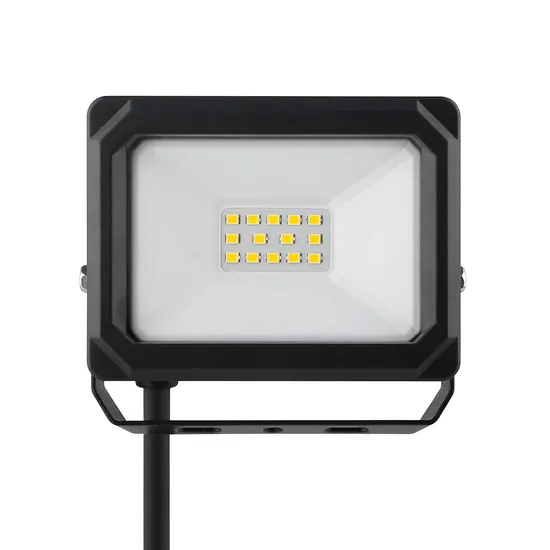 European Standard IP65 10W Outdoor Industry Black LED Flood Light High Quality Factory Project Lamp 3000K 4000K 6000K CCT 