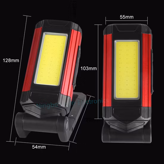 1000lm COB Mechanic Recharging Work Light for Car Repair BBQ with Clamp
