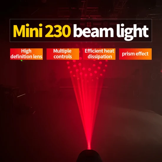 2023 New Professional Light Sharpy 7r Moving Head Light Mini 230w Beam for Dj Disco Nightclub Wedding Party