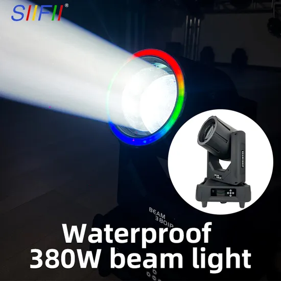 Stage Outdoor Moving Head Light 380W Waterproof Sharpy Beam Light 