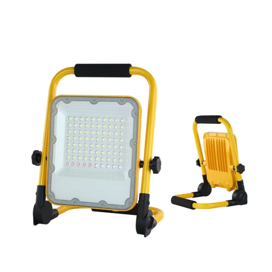 Rechargeable Temporary Construct Outdoor Floodlight Bracket Mechanic Color Match 100W Portable LED Work Light