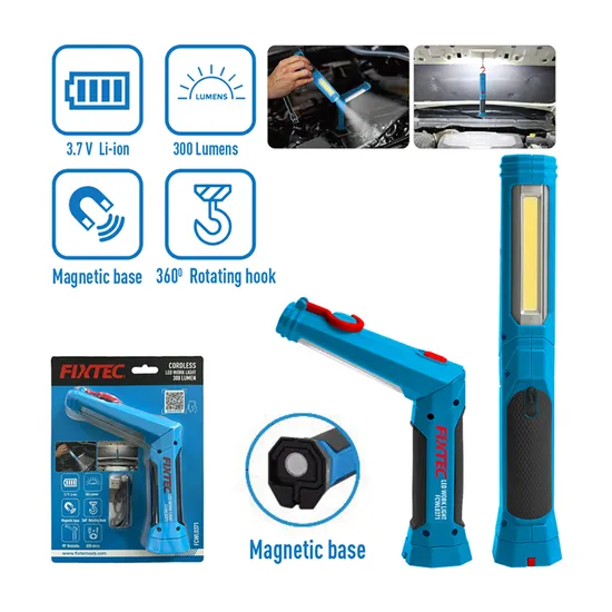 Fixtec 3.7V Cordless LED COB Rechargeable Work Light Multi