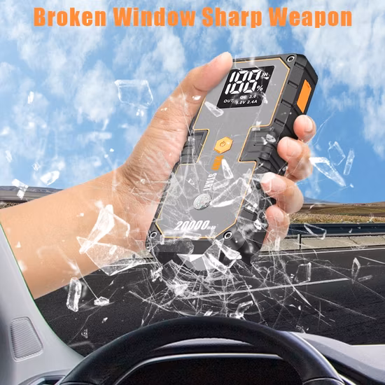 Car Emergency Start Power Supply 20000mA 12V Portable Power Bank Jump Starter for Car Booster Battery Starting Device
