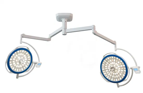 Medical Light Hospital and Clinic Ceiling Type LED Surgical Light with Two Lamp Heads