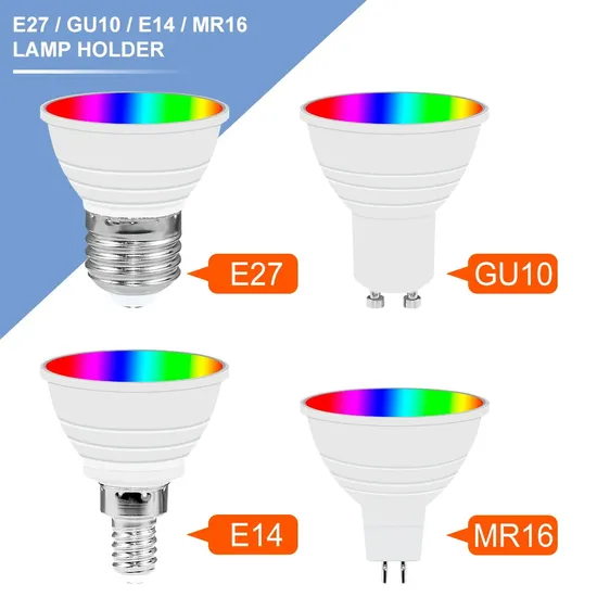 Tuya Zigbee GU10 Smart LED Bulb Light 220V 110V WiFi Spotlights RGB Cw Ww Dimmable Lamps Work with Alexa Google Home Smartthings 