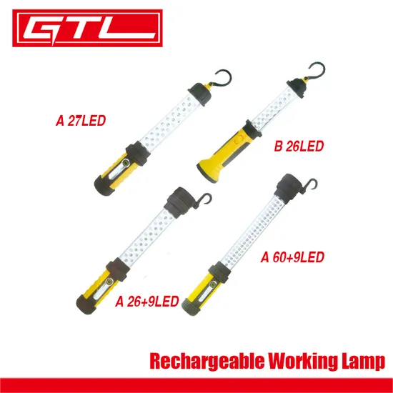 Rechargeable LED Working Light, 260 Lumen, Portable Work Light with 360 Degree Swivel Hooks, Auto Car Repair Working Lamp L (65300009) 