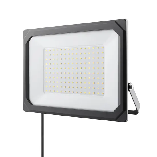 CE IP65 100W Outdoor Industry Fashion Black LED Flood Light High Quality Factory Project Lamp 3000K 4000K 6000K CCT 