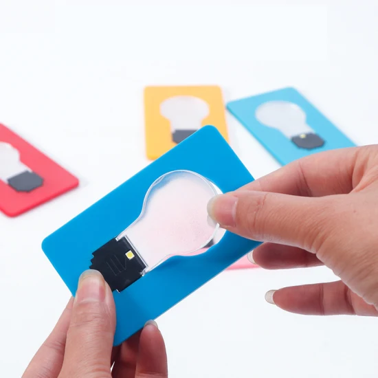Custom LED Mini Pocket Christmas Credit Card Light for Promotion